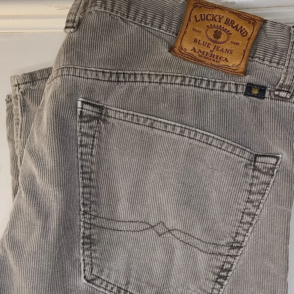 Lucky Brand Men's Charcoal Corduroy Jeans